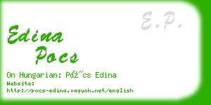 edina pocs business card